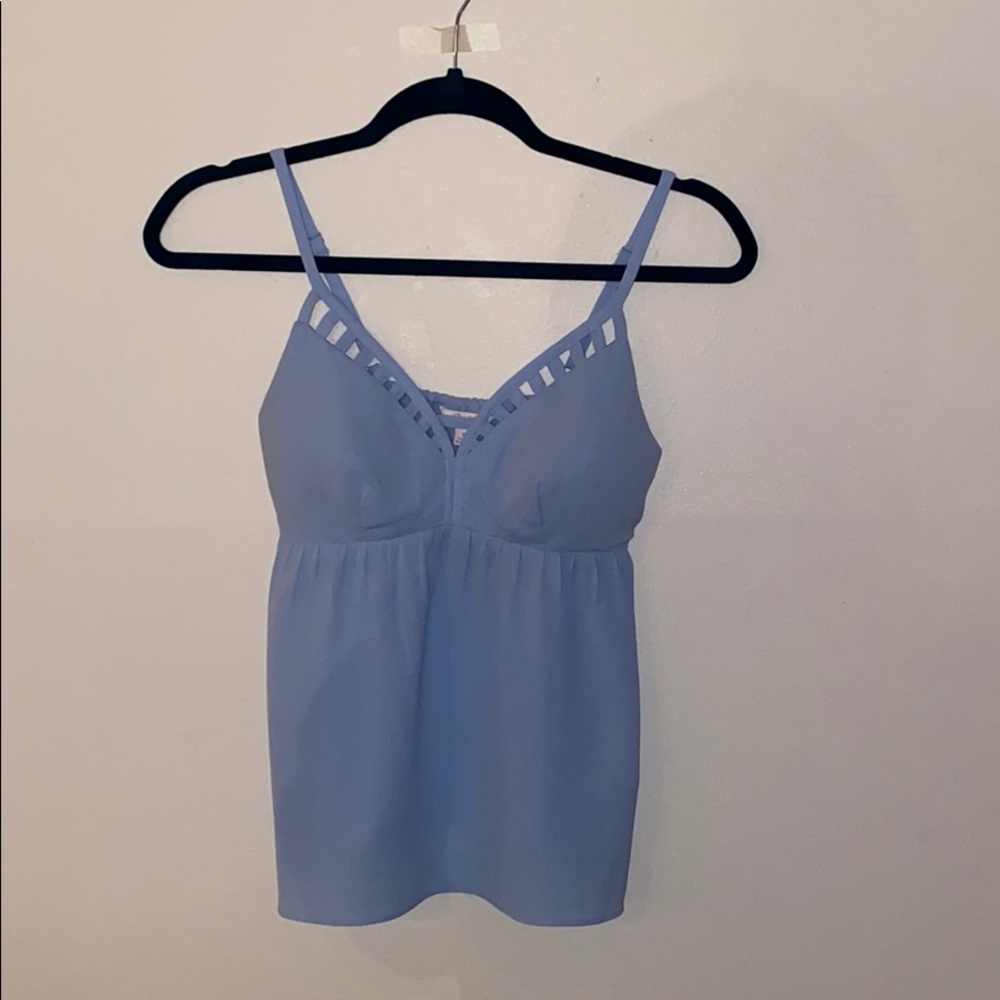 Thin strapped candie’s baby blue blouse